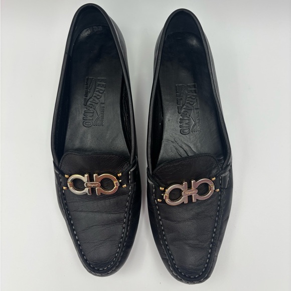 Salvatore Ferragamo Black Leather Casual Loafers ✨ - Picture 2 of 11